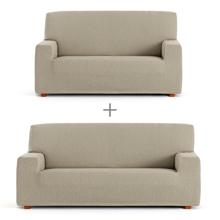 Set de huse pentru canapea Eysa TROYA Maro Deschis 70 x 110 x 210 cm 2 Piese