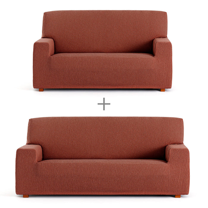 Set de huse pentru canapea Eysa TROYA Portocaliu 70 x 110 x 210 cm 2 Piese