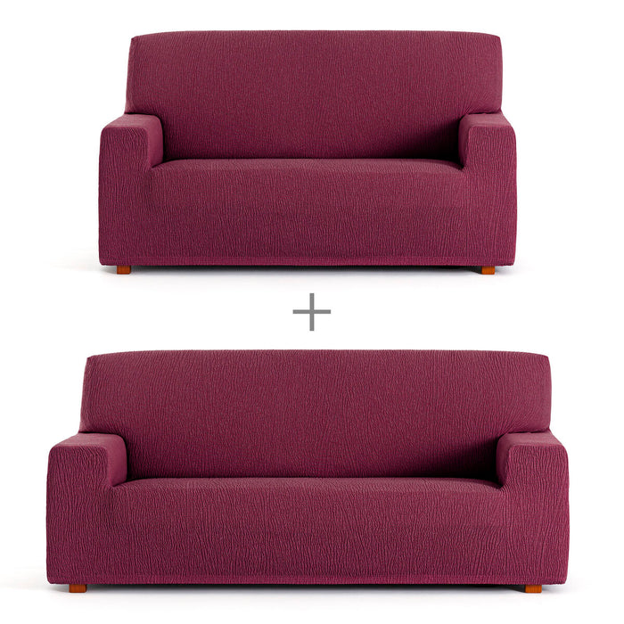 Set de huse pentru canapea Eysa TROYA Bordo 70 x 110 x 210 cm 2 Piese