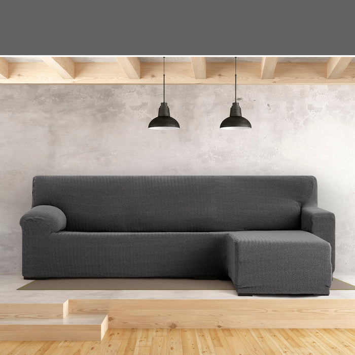 Husă de șezlong cu braț scurt drept Eysa JAZ Gri închis 120 x 120 x 360 cm