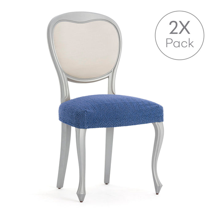 Husă pentru Scaun Eysa JAZ Albastru 50 x 5 x 50 cm 2 Unități