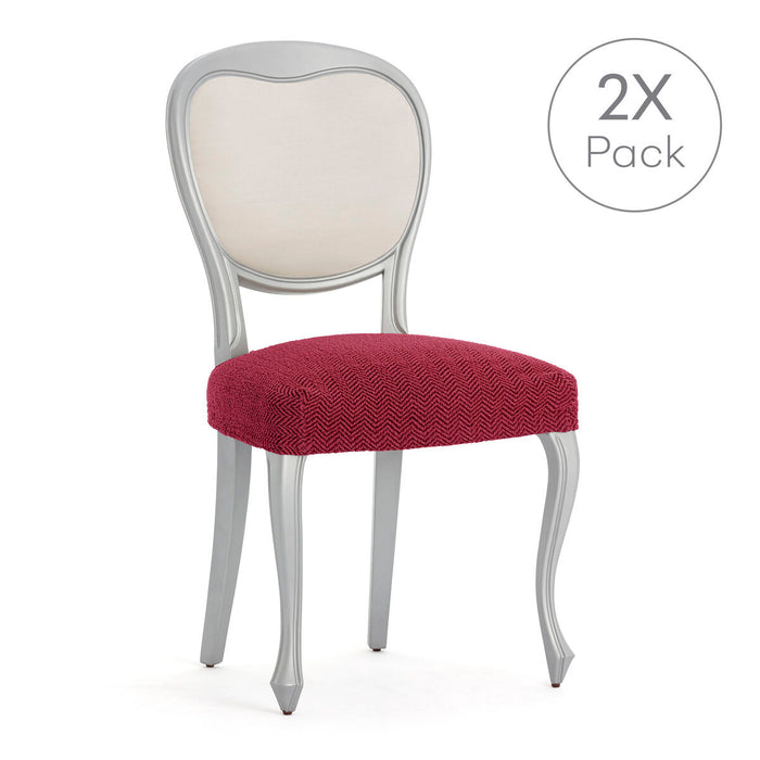 Husă pentru Scaun Eysa JAZ Bordo 50 x 5 x 50 cm 2 Unități