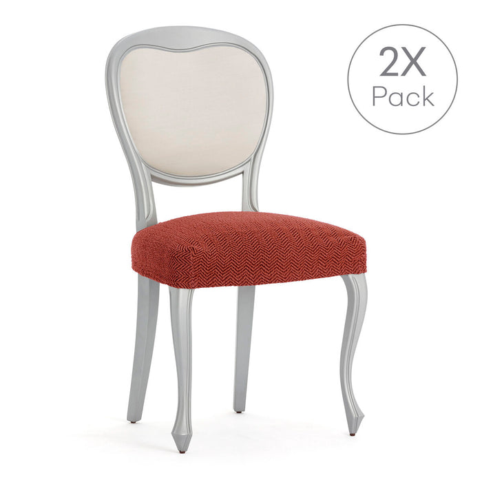 Husă pentru Scaun Eysa JAZ Teracotă 50 x 5 x 50 cm 2 Unități