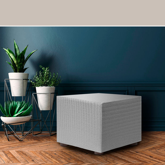 Husă pouf Eysa JAZ Alb 65 x 65 x 65 cm