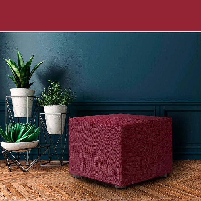 Husă pouf Eysa JAZ Bordo 65 x 65 x 65 cm