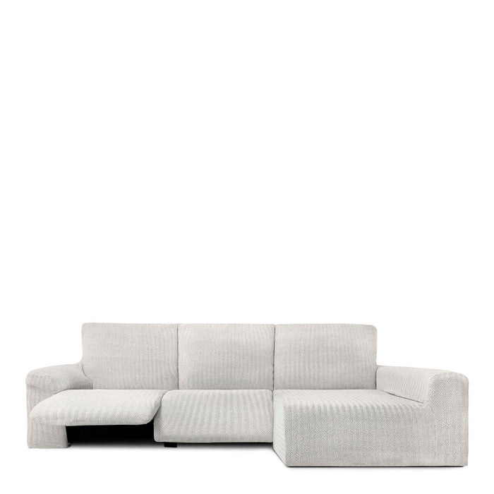 Husă de șezlong cu braț lung drept Eysa JAZ Alb 180 x 120 x 360 cm