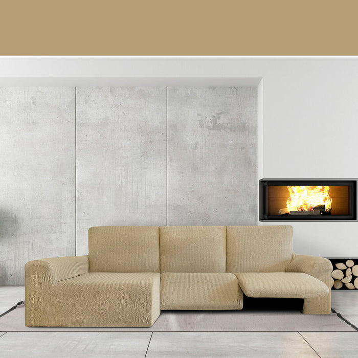 Husă de șezlong cu braț lung stâng Eysa JAZ Bej 180 x 120 x 360 cm