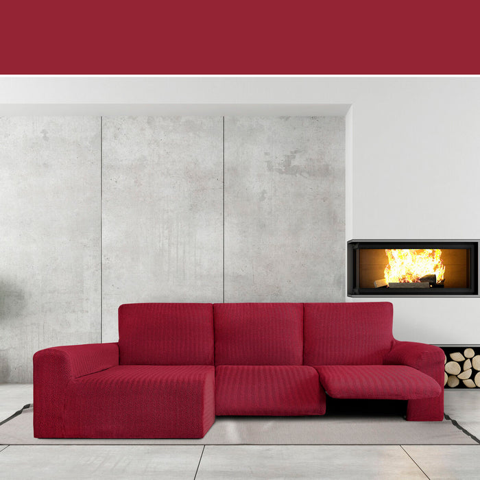 Husă de șezlong cu braț lung stâng Eysa JAZ Bordo 180 x 120 x 360 cm