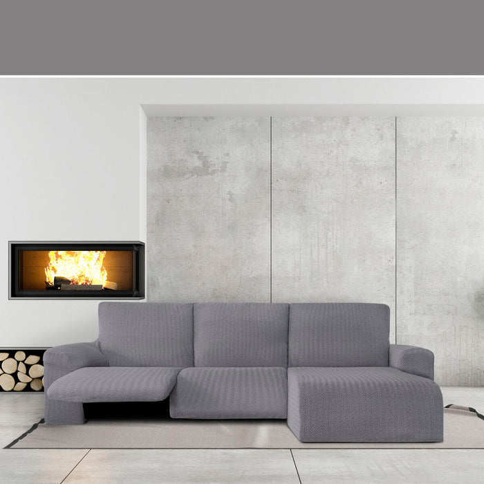 Husă de șezlong cu braț scurt drept Eysa JAZ Gri 120 x 120 x 360 cm