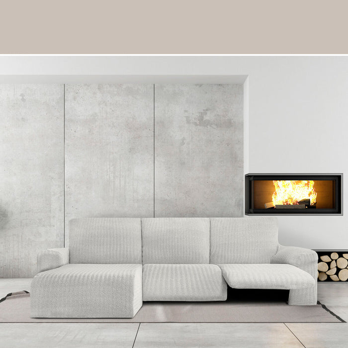Husă de șezlong cu braț scurt stâng Eysa JAZ Alb 120 x 120 x 360 cm