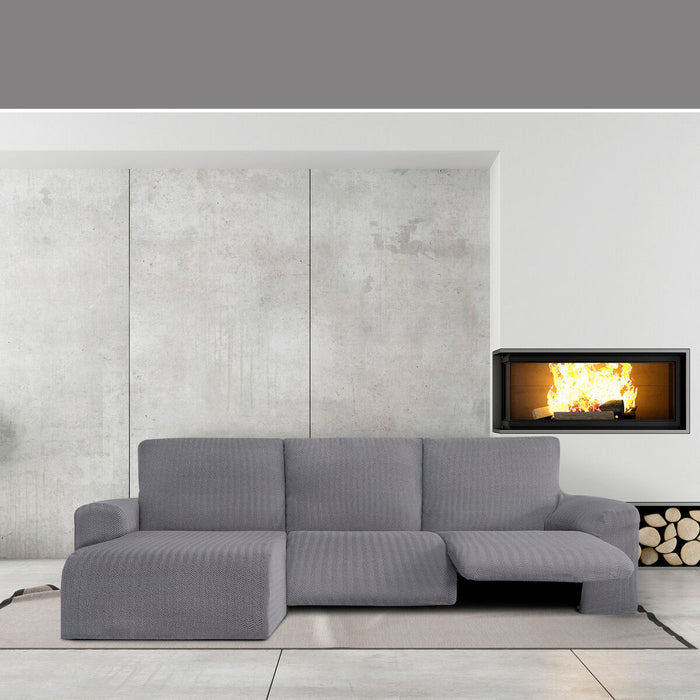 Husă de șezlong cu braț scurt stâng Eysa JAZ Gri 120 x 120 x 360 cm