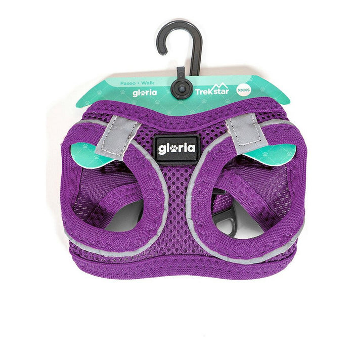 Ham pentru câini Gloria Air Mesh Trek Star Reglabil Mov L (33,4-35 cm)