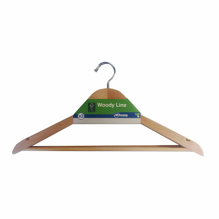 Umerașe Mondex Costum Ecologic Natural Lemn 3 Unități (43 x 22,5 cm)