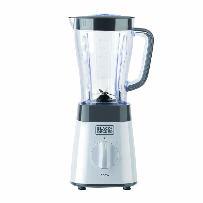 Mixer cu Pahar Black & Decker BXJB500E Alb Transparent 500 W 1,5 L