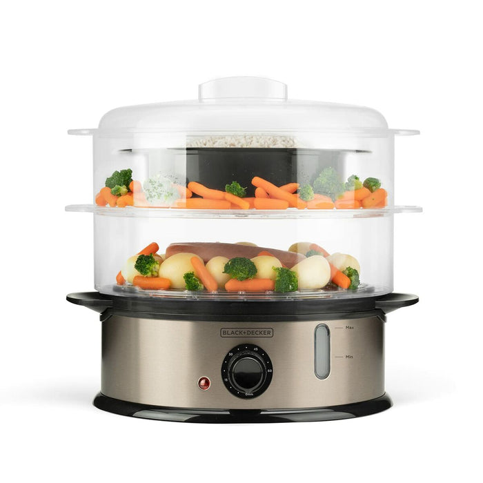 Aparat De Gătit Cu Aburi Black & Decker BXST800E Gri Oțel inoxidabil Plastic 800 W