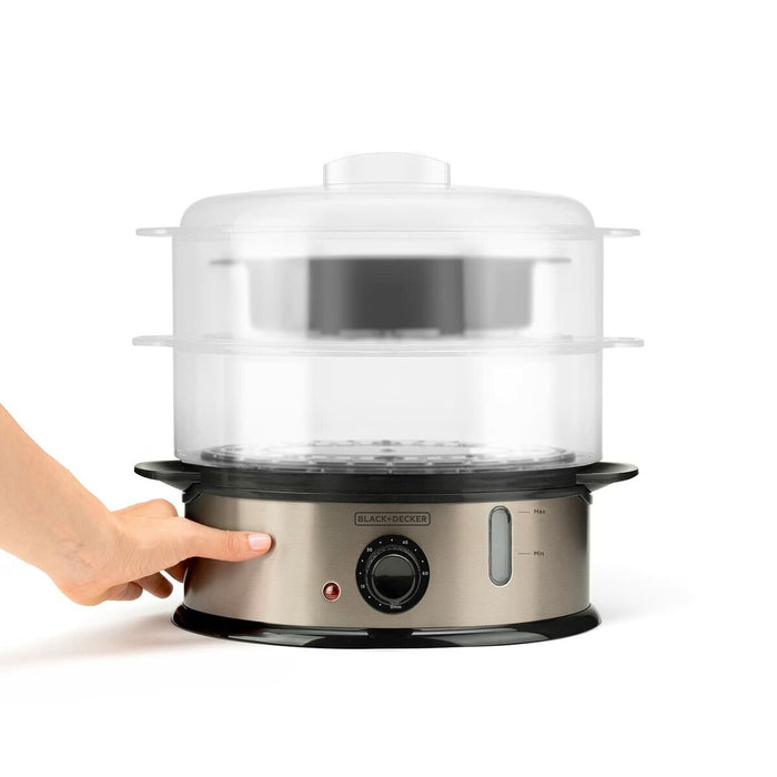Aparat De Gătit Cu Aburi Black & Decker BXST800E Gri Oțel inoxidabil Plastic 800 W