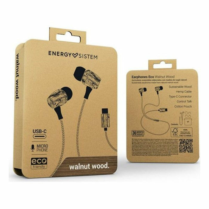 Căști cu Microfon Energy Sistem Eco Wood