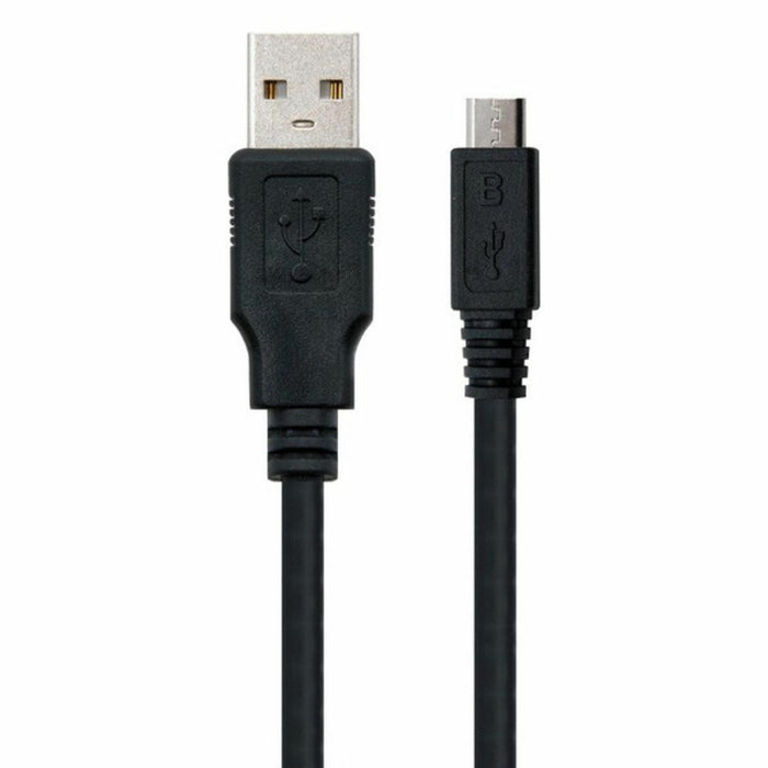 Cablu USB 2.0 A la Micro USB B NANOCABLE 10.01.0501 (1,8 m) Negru