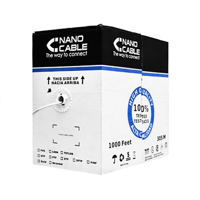 Cablu de Rețea Rigid FTP Categoria 5e NANOCABLE 10.20.0704 305 m