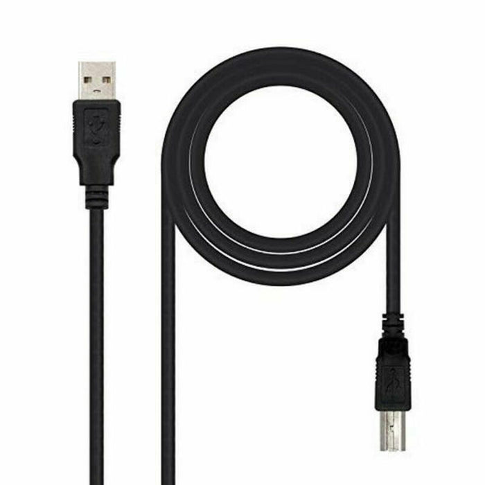 Cablu USB A la USB B NANOCABLE CABLE USB 2.0 IMPRESORA, TIPO A/M-B/M, NEGRO, 3.0 M 3 m Negru