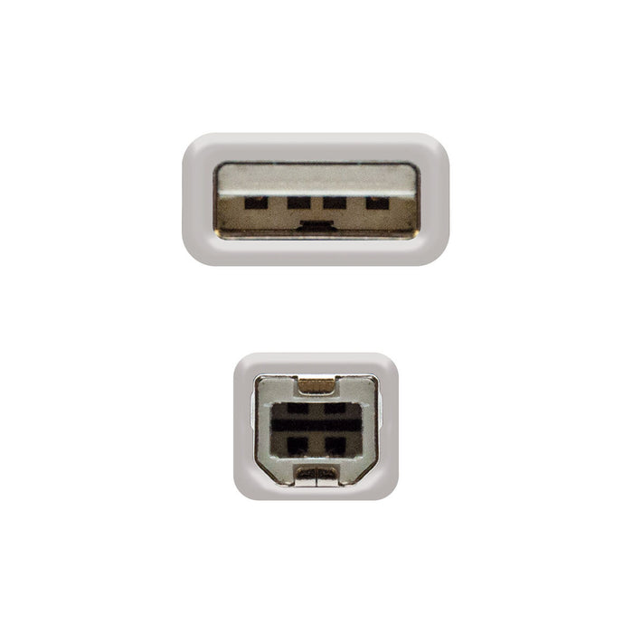 Cablu Micro USB NANOCABLE CABLE USB 2.0 IMPRESORA, TIPO A/M-B/M, BEIGE, 1.0 M Bej 1 m
