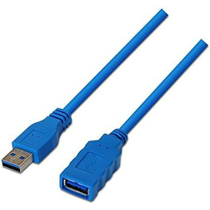 Cablu Prelungitor USB NANOCABLE CABLE USB 3.0, TIPO A/M-A/H, AZUL, 2.0 M Albastru 2 m