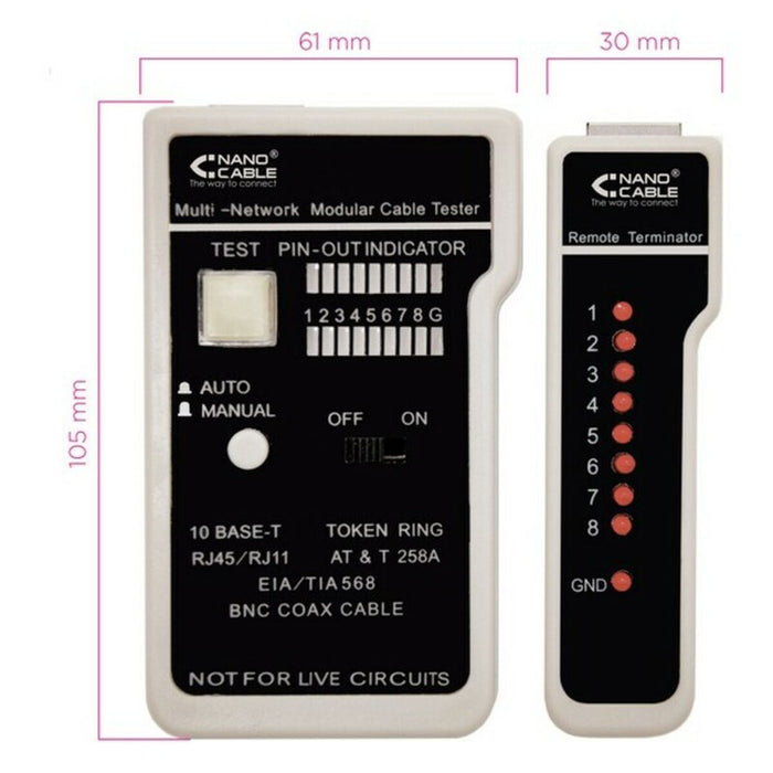 Cablu de Rețea Rigid UTP Categoria 6 RJ11/RJ12/RJ45, coaxial NANOCABLE 10.31.0303