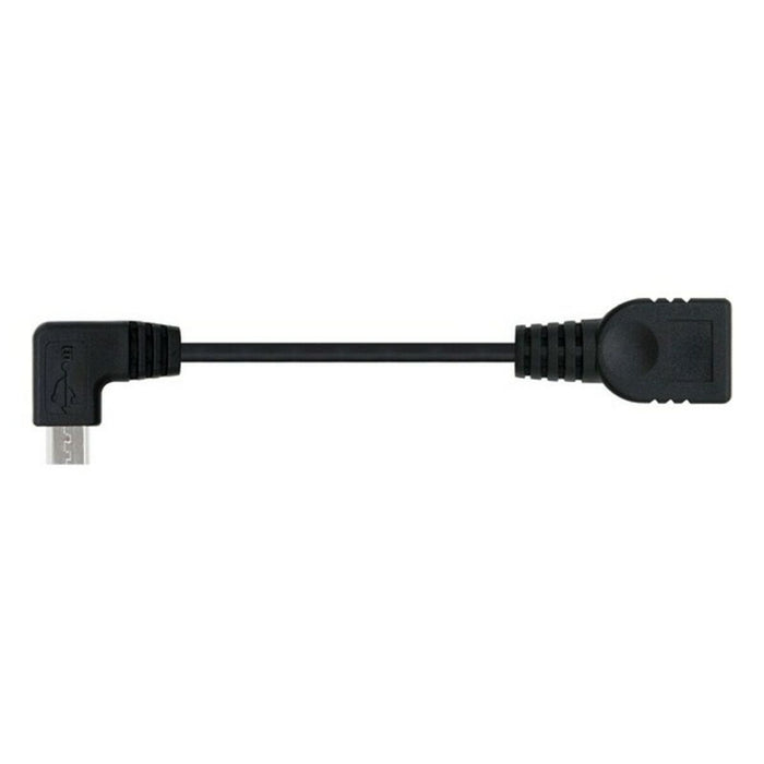 Cablu USB 2.0 A la USB B NANOCABLE CABLE USB 2.0 OTG ACODADO, TIPO MICRO B/M-A/H, NEGRO, 15 CM 15 cm Negru Tată/Mamă