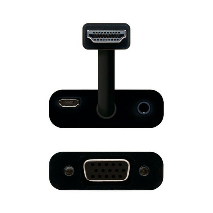 Adaptor HDMI la SVGA cu Audio NANOCABLE 10.16.2001-BK Negru (10 cm + 1 m)