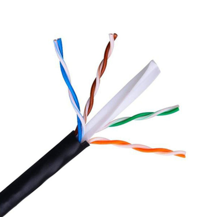 Cablu de Rețea Rigid UTP Categoria 6 NANOCABLE 10.20.0502-EXT-BK 100 m Negru