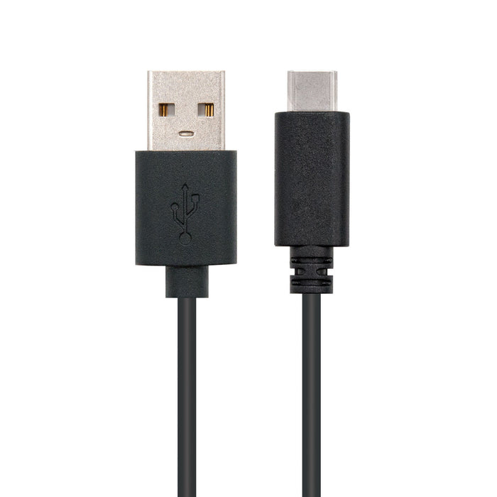 Cablu USB A la USB-C NANOCABLE USB 2.0, 1m Negru 1 m