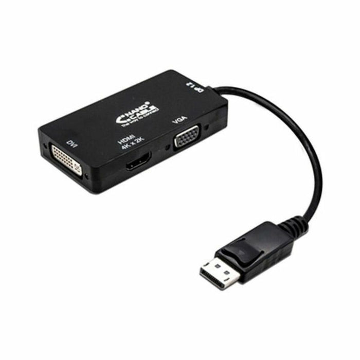 Adaptor DisplayPort la VGA/DVI/HDMI 3 en 1 NANOCABLE 10.16.3301-BK Negru