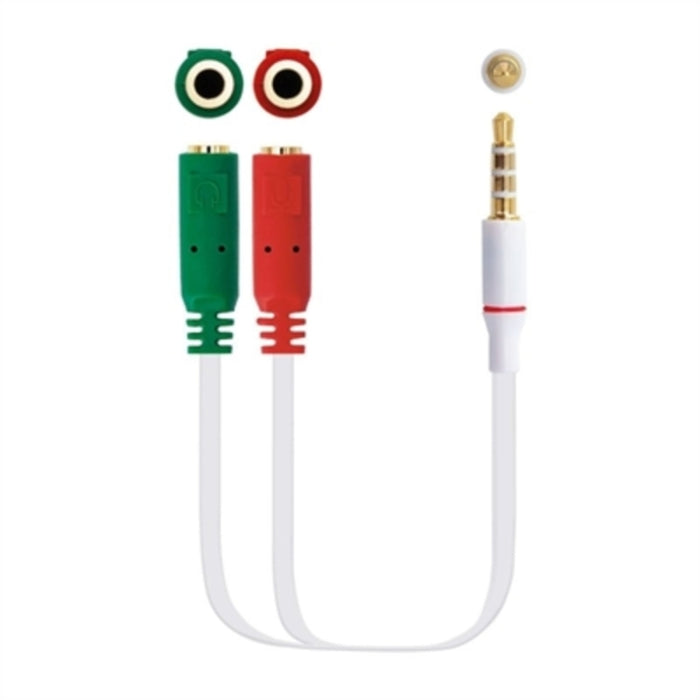 Cablu Audio Jack (3,5 mm) Divizor NANOCABLE 10.24.120 Alb Negru