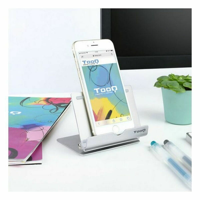Suport pentru telefon mobil sau tabletă TooQ PH0002-S 90º 360º Argintiu