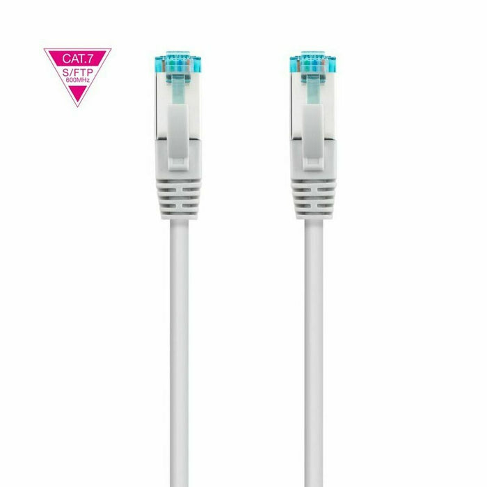Cablu de Rețea Rigid FTP Categoria 7 NANOCABLE Cable de Red Cat.7 600MHZ LSZH SFTP PIMF AWG26, Gris, 5 m Gri
