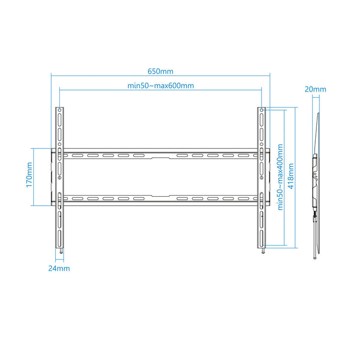 Suport de Perete TooQ LP1080F-B 37" 80"