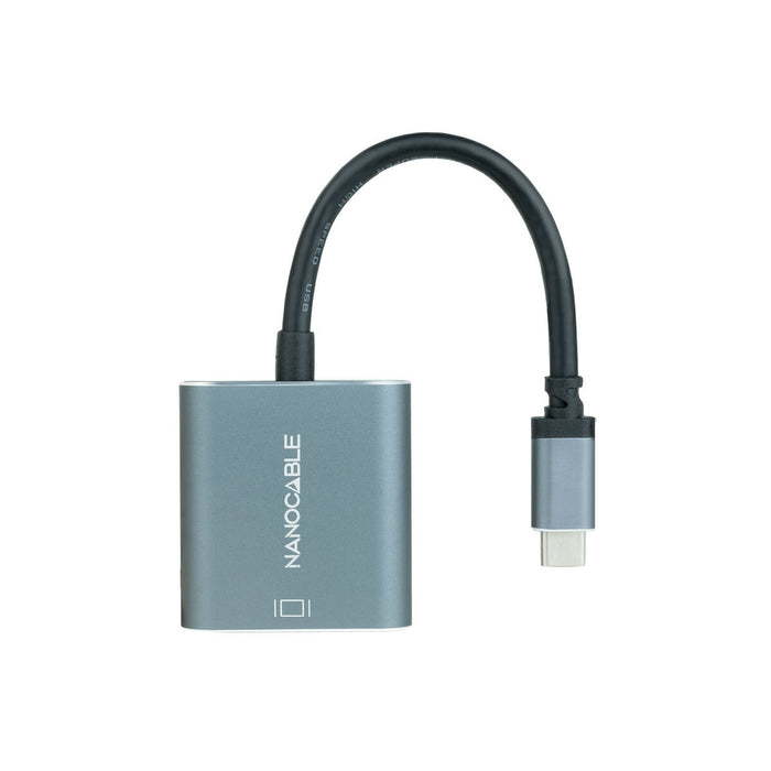 Adaptor USB C la DVI NANOCABLE 10.16.4103-G Gri 15 cm