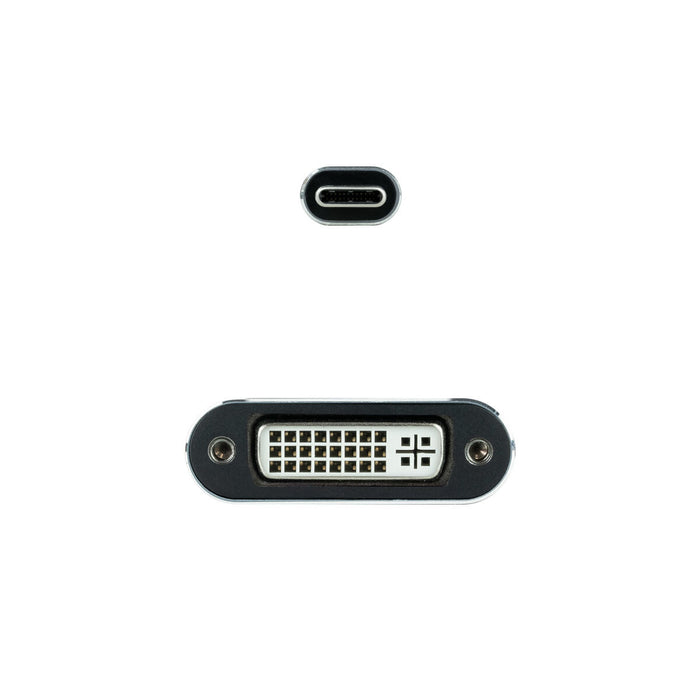 Adaptor USB C la DVI NANOCABLE 10.16.4103-G Gri 15 cm
