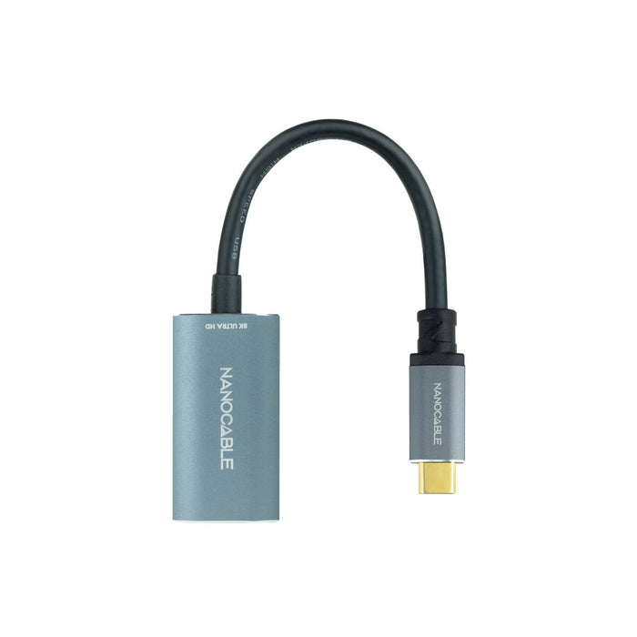 Adaptor USB-C la DisplayPort NANOCABLE 10.16.4104-G Gri 15 cm 8K Ultra HD