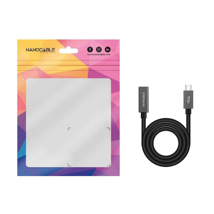 Cablu Prelungitor USB-C NANOCABLE 10.01.4400 Negru 50 cm (1 Unități)