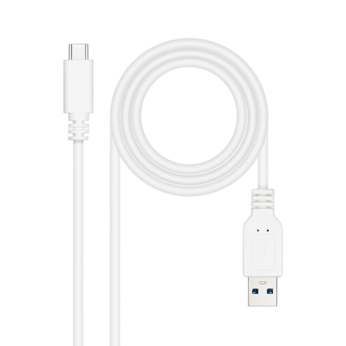 Cablu USB-C la USB NANOCABLE 10.01.4000-W Alb 50 cm (1 Unități)