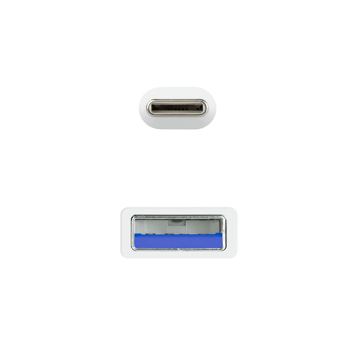 Cablu USB-C NANOCABLE 10.01.4001-L150-W Alb 1,5 m (1 Unități)