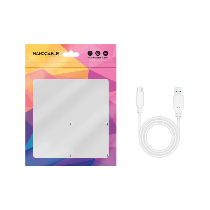 Cablu USB-C NANOCABLE 10.01.4001-L150-W Alb 1,5 m