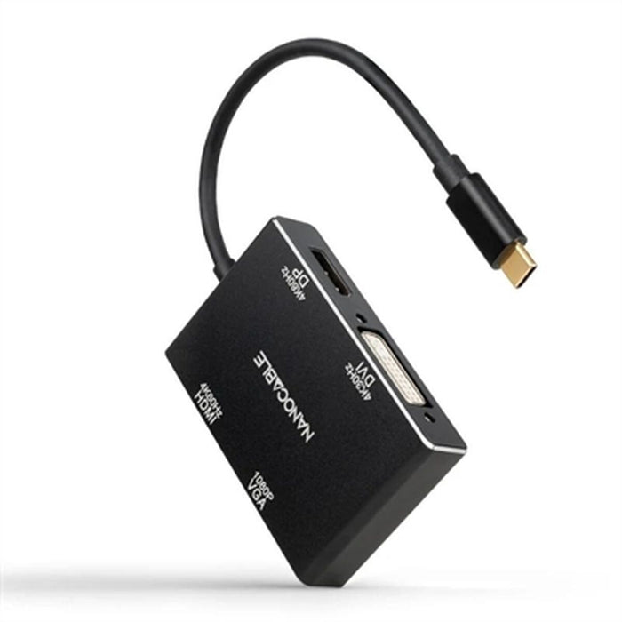 Hub USB-C NANOCABLE 10.16.4307 Negru (1 Unități)