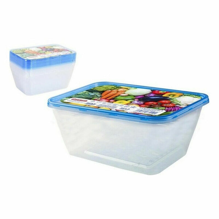 Set de 8 Cutii pentru Prânz Privilege 1L Dreptunghiular 17,5 x 12 x 7 cm (24 Unități)