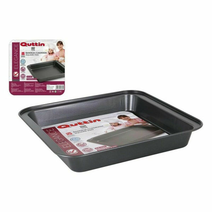Tavă pentru Cuptor Quttin GR-52283 Pătrat 27 x 25,5 x 4,2 cm (12 Unități)