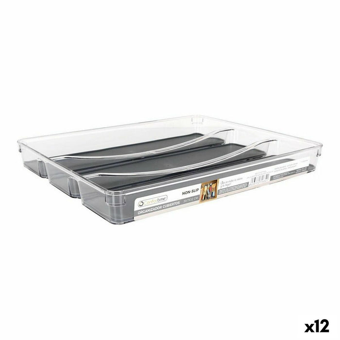 Organizator pentru tacâmuri Confortime Non Slip Pet 39,7 x 32 x 4,5 cm (12 Unități)