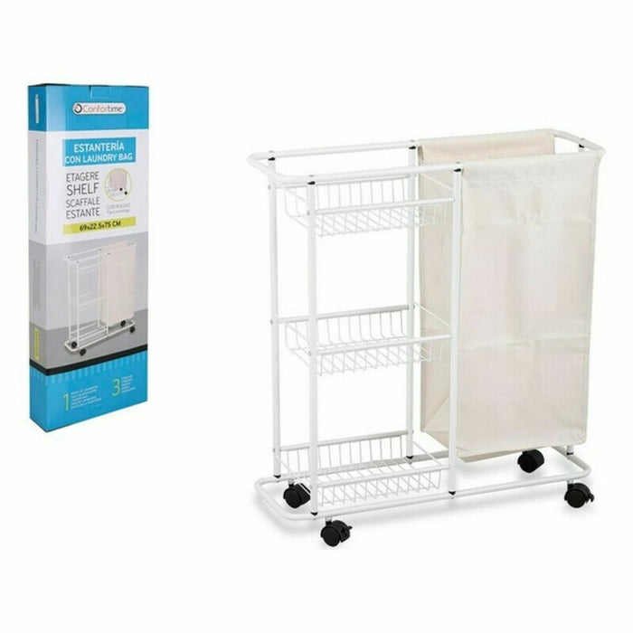 Raft de Baie Confortime Laundry Bag Metal 69 x 22,5 x 75 cm (3 Unități) (69 x 22.5 x 75 cm)