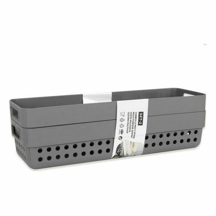 Coș Multifuncțional Confortime 144888 24 x 7,5 x 7 cm (2 Piese) (36 Unități) (24 x 7,5 x 5 cm)