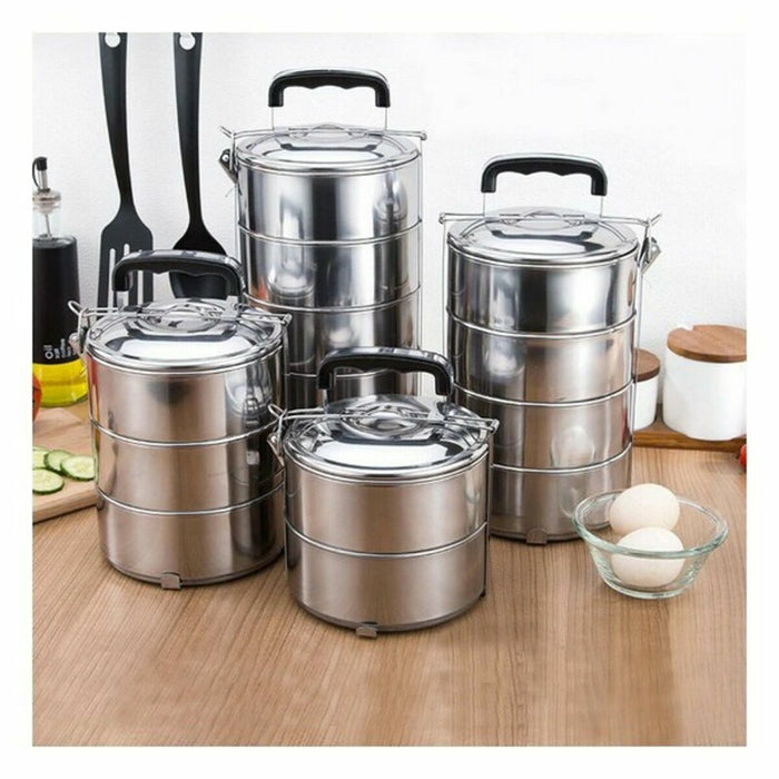 Set de Cutii pentru Prânz Privilege Oțel inoxidabil Stivuibil Oțel 14 cm (6 Unități) (3 pcs)